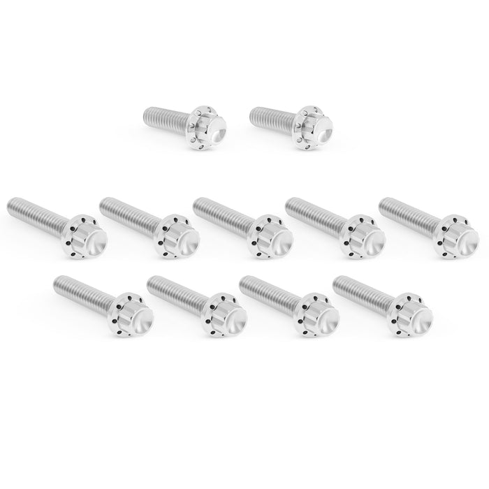 Cam Cover Titanium 12-Point Bolt Kits, Polished