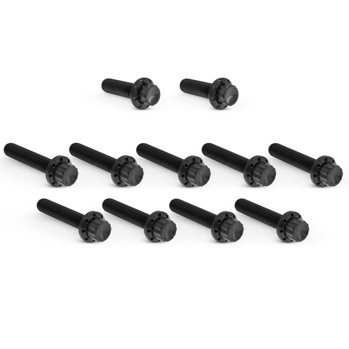 Cam Cover Titanium 12-Point Bolt Kits, Black