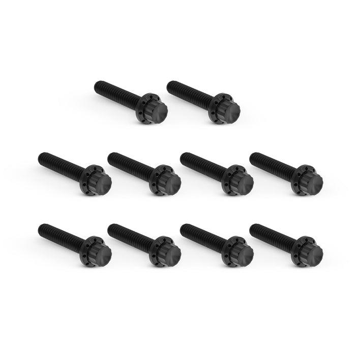 Cam Cover Titanium 12-Point Bolt Kits, Black