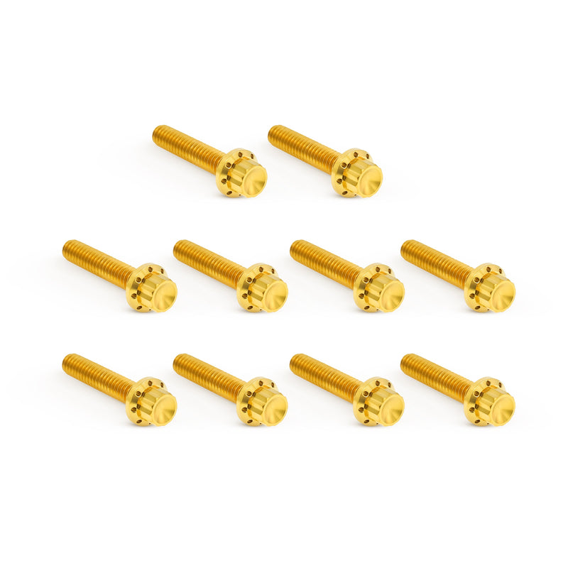Cam Cover Titanium 12-Point Bolt Kits, Gold