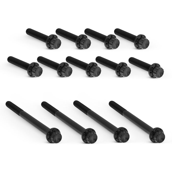 Primary Cover Titanium 12-Point Bolt Kits, Black