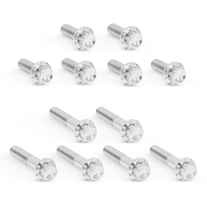 Rocker Box Titanium 12-Point Bolt Kits, Polished