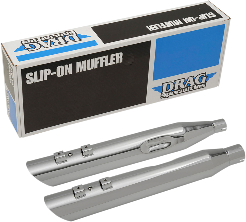 4" Slashdown Slip-On Mufflers - Chrome