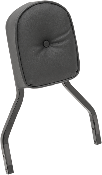 Sissy Bar Pad - Short - Pillow W/Piping - Black