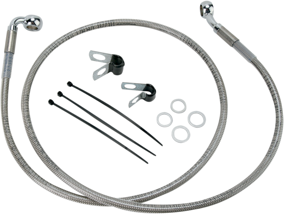 Brake Line - Front - +6" - Stainless Steel