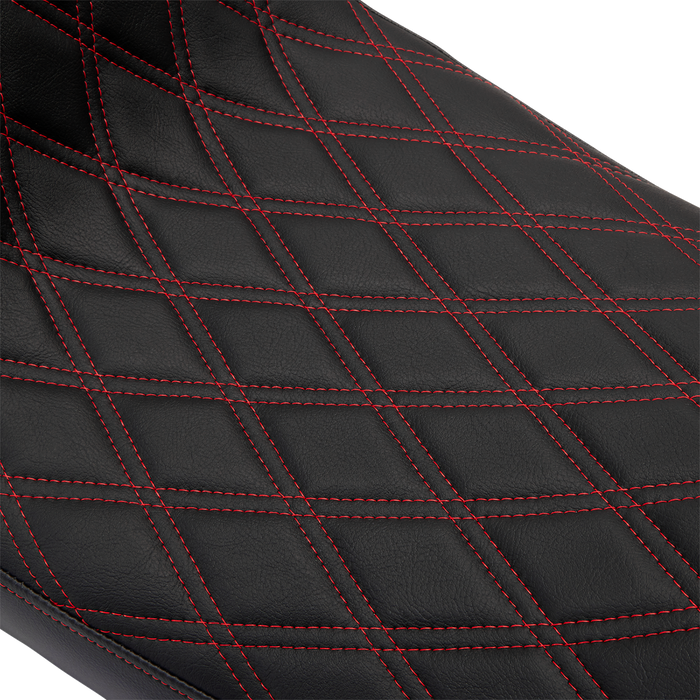 Predator 2-Up Seat - Vinyl - Double Diamond Red Stitch - w/o Backrest - FL '08-'23