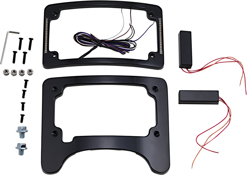 License Plate Frame/Turn Signal Eliminator - Black