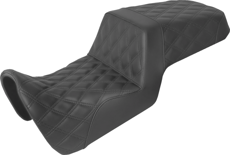 Step-Up Seat - Full Lattice Stitch - Black - Pan America '21-'24