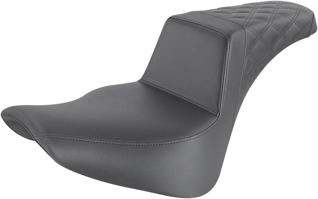 Step-Up Seat - Rear Lattice Stitch - Black