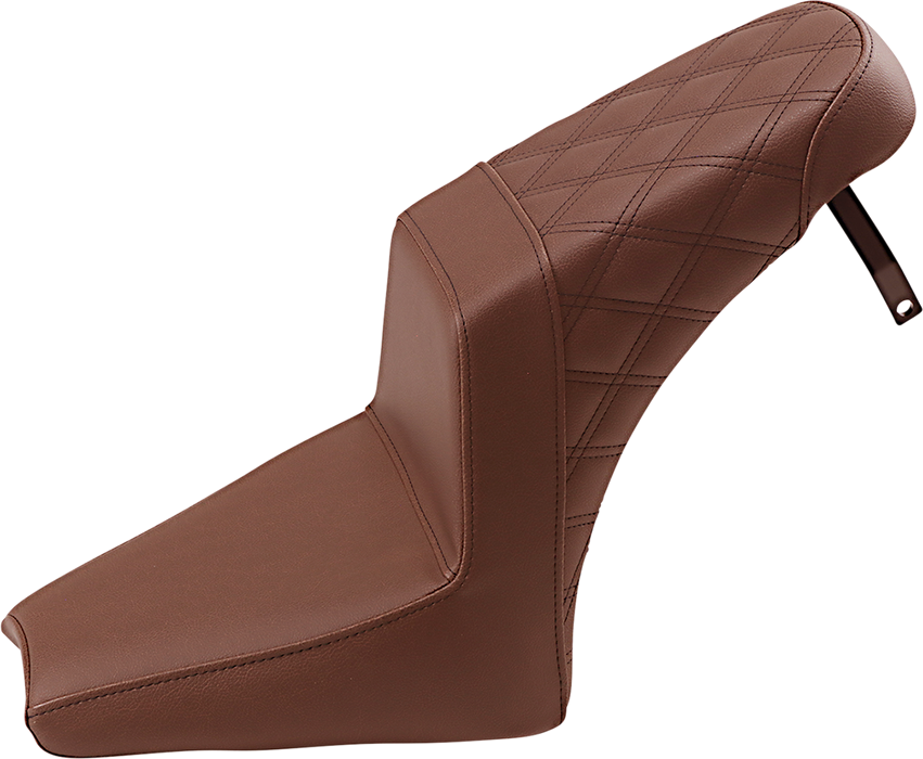 Step-Up Seat - Front Smooth/Rear Lattice Stitch - Brown - Scout Bobber
