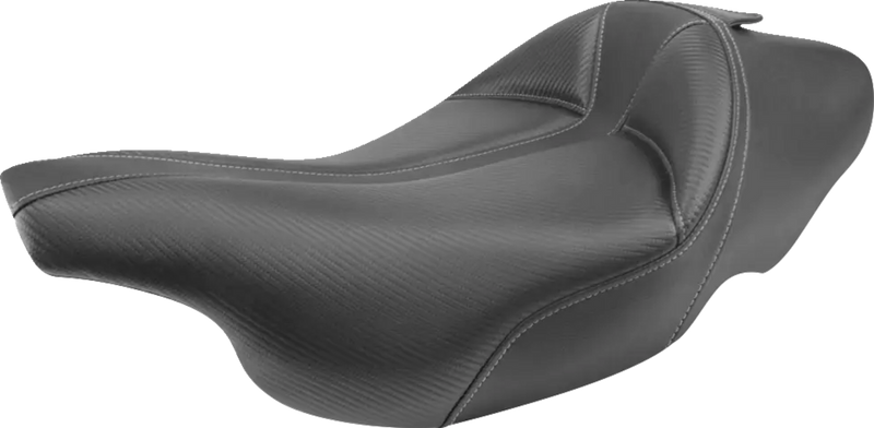 Dominator Solo Seat - w/o Backrest - Black w/ Gray Stitching - FLHT/FLTR '97-'07
