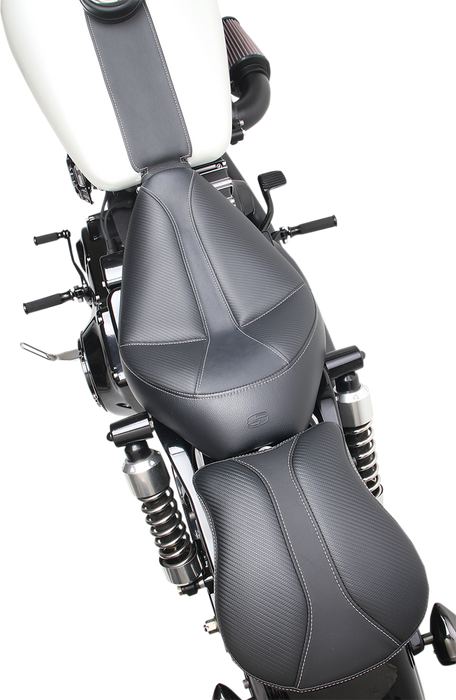 Dominator Solo Seat - w/o Backrest- Black w/ Gray Stitching - FXD/WG '96-'03