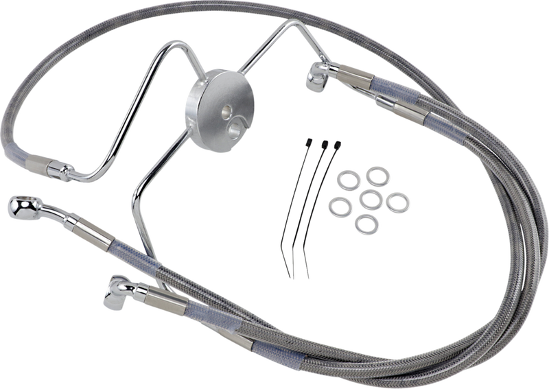Brake Line - Front - +10" - Stainless Steel