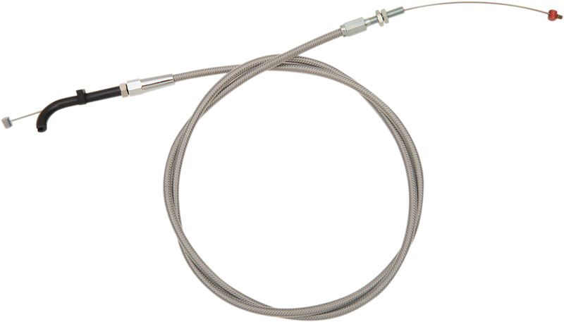Stainless Steel Throttle Cable - +10" - '96-'07 Touring