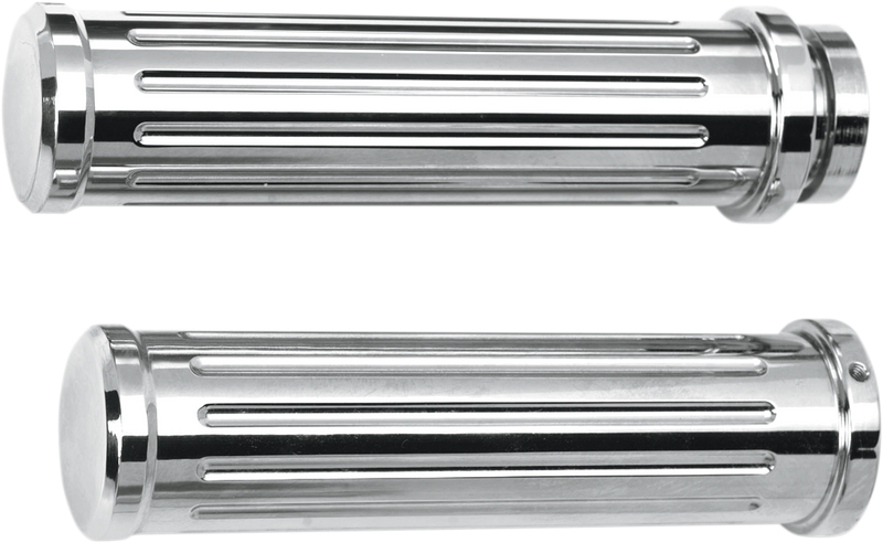 Chrome Billet Grips - Ball-Milled