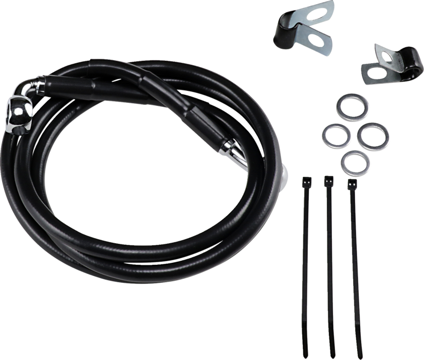 Brake Line - Front - Black - +4"