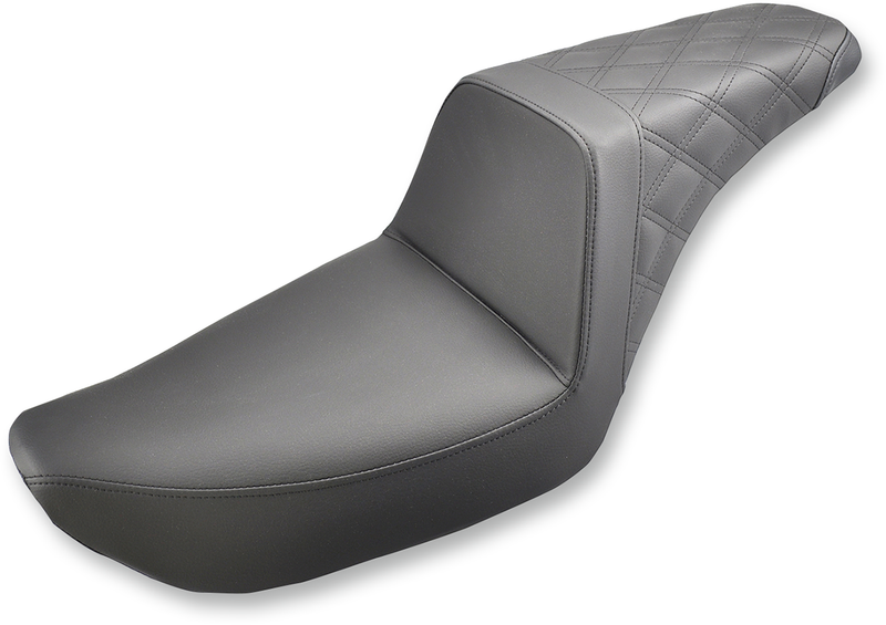 Step-Up Seat - Rear Lattice Stitched - Black - Dyna
