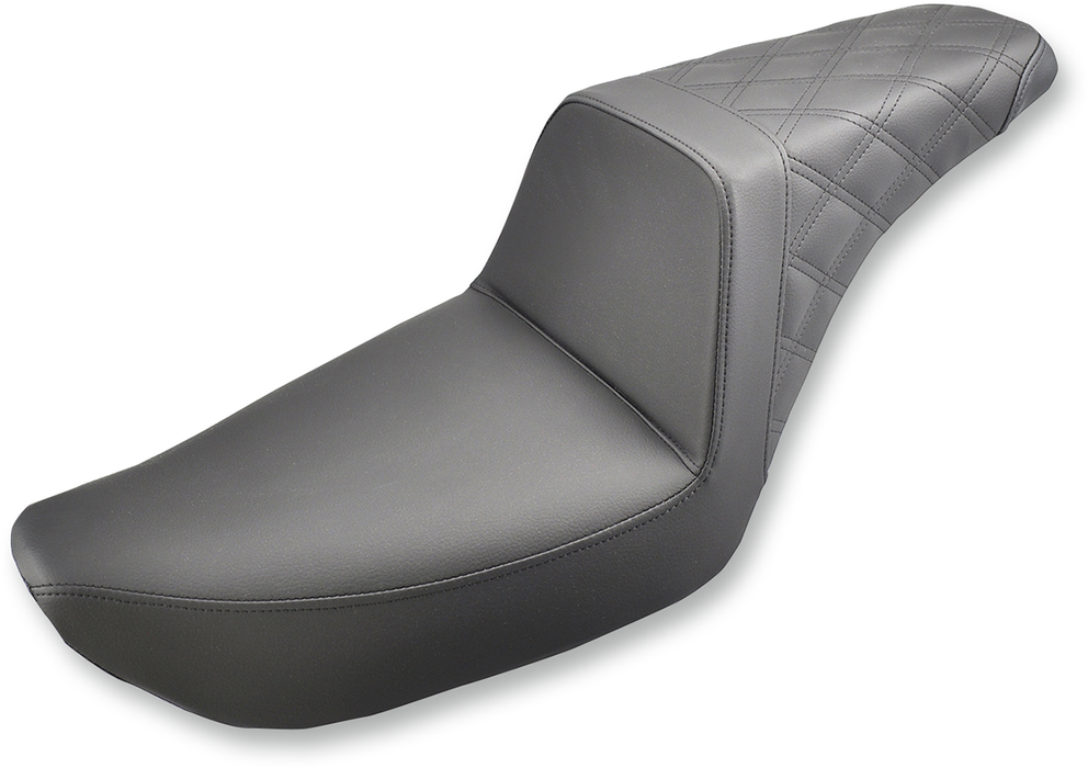 Step-Up Seat - Rear Lattice Stitched - Black - Dyna