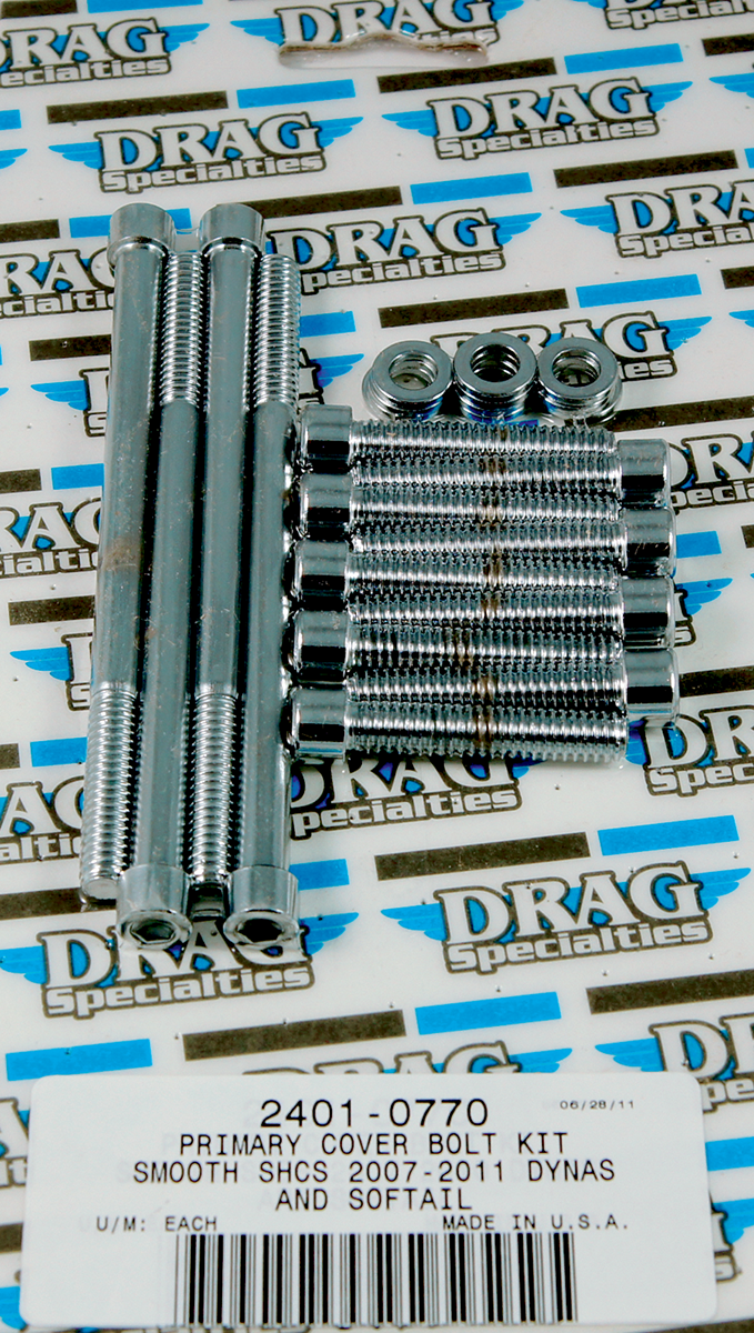 Bolt Kit - Primary Cover - Smooth - Chrome - Softail/Dyna