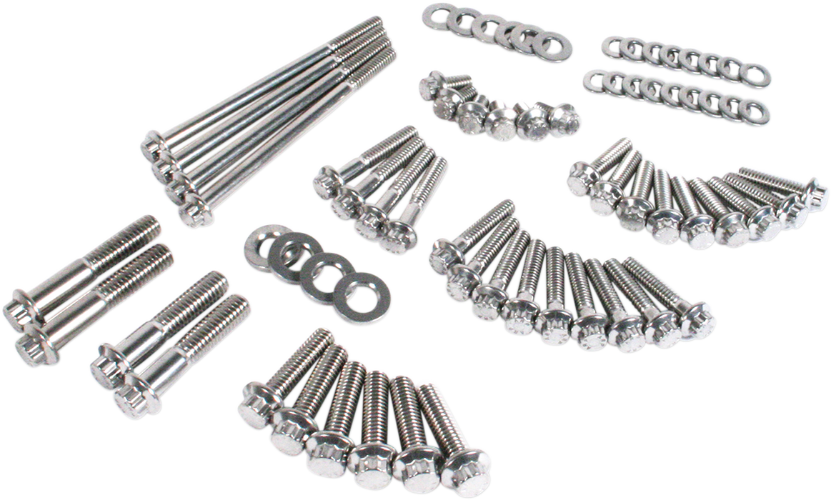 Fastener Kit - External Primary/Transmission - 12-Point/Dress-Up - FX