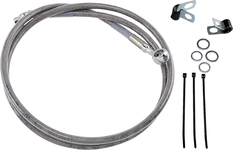 Brake Line - Front - +8" - Stainless Steel