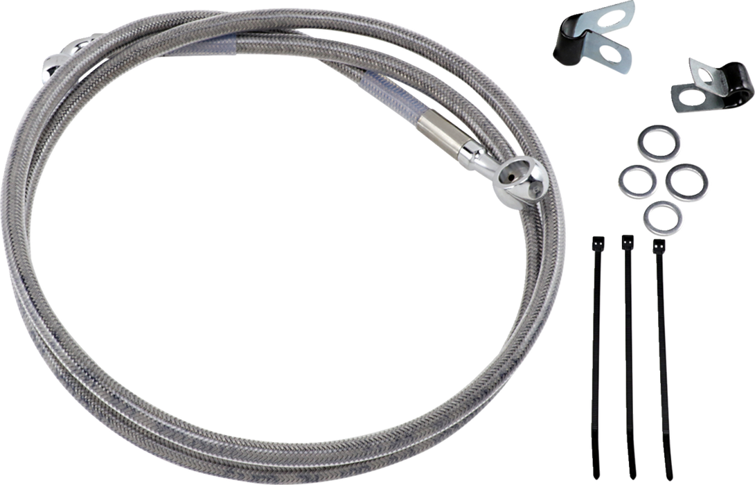 Brake Line - Front - +8" - Stainless Steel