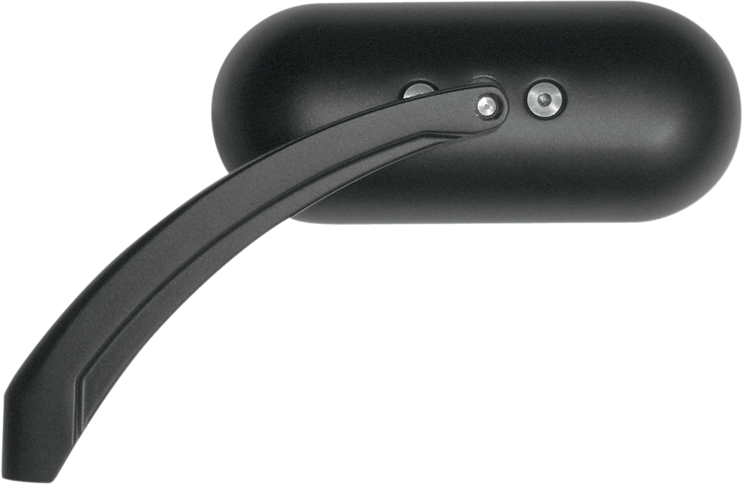 Mirror - Side View - Oval - Black/Matte - Each