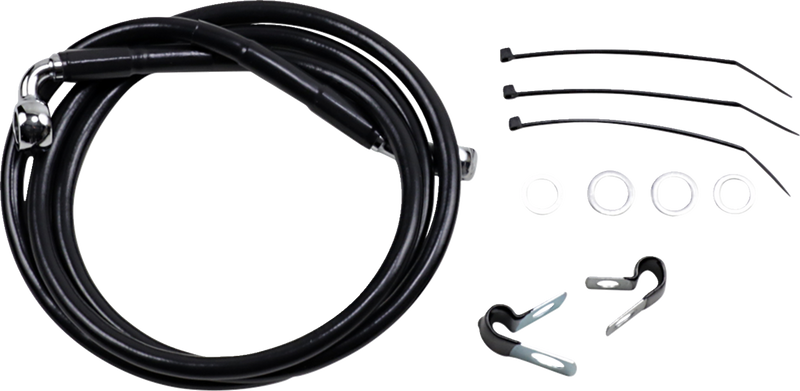 Brake Line - Front - Black - +10" - FXD '00-'05