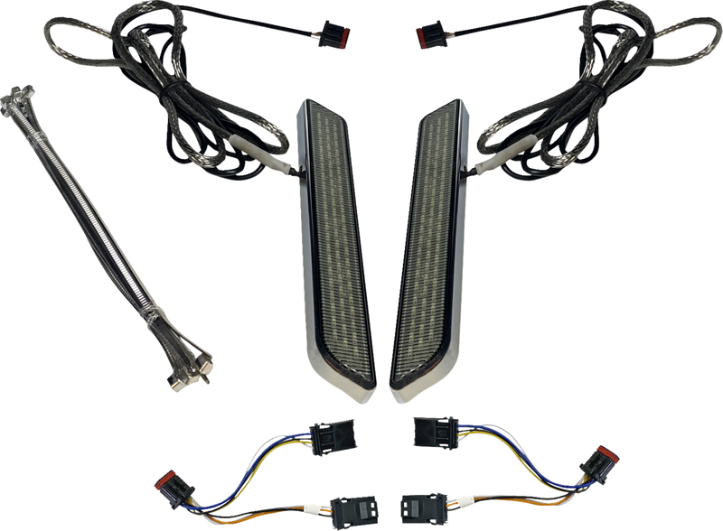 LED Fork Light - Smoke - Chrome