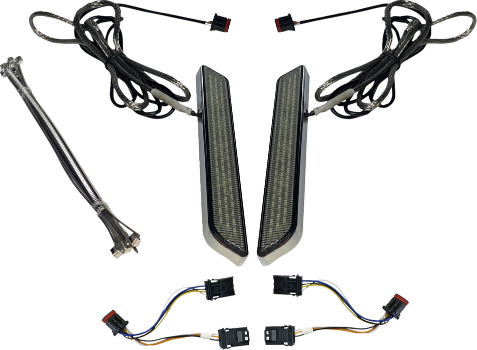LED Fork Light - Smoke - Chrome