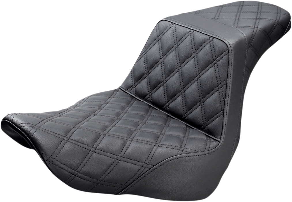 Step-Up Seat - Full Lattice Stitch - Black