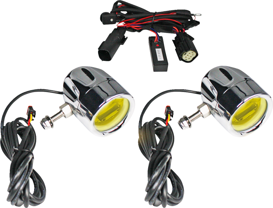 Fog Light - Chrome - Yellow Lens