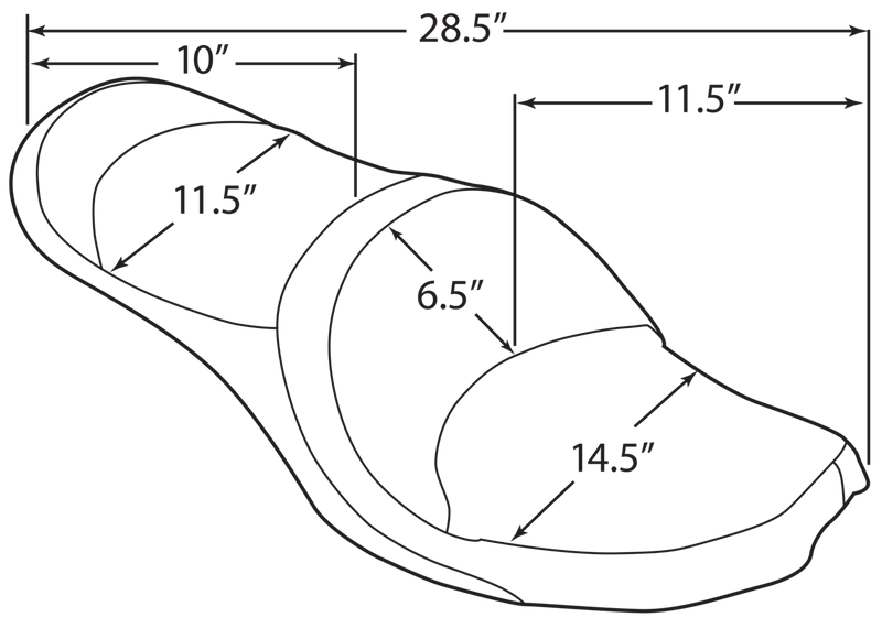 Double Bucket Seat - Smooth - FX/FL '58-'84