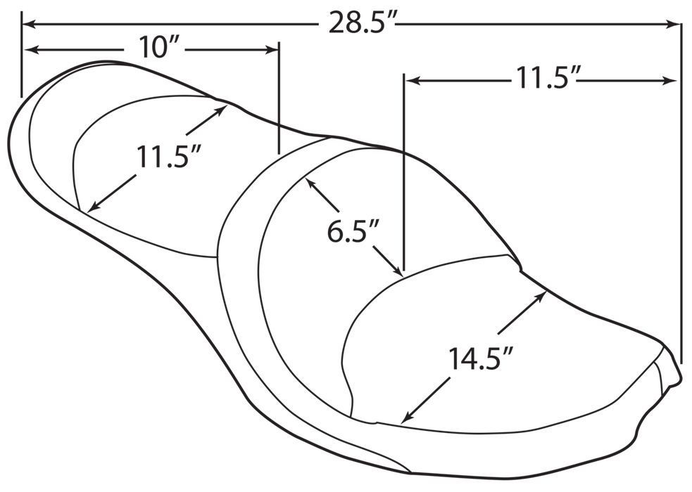 Double Bucket Seat - Smooth - FX/FL '58-'84