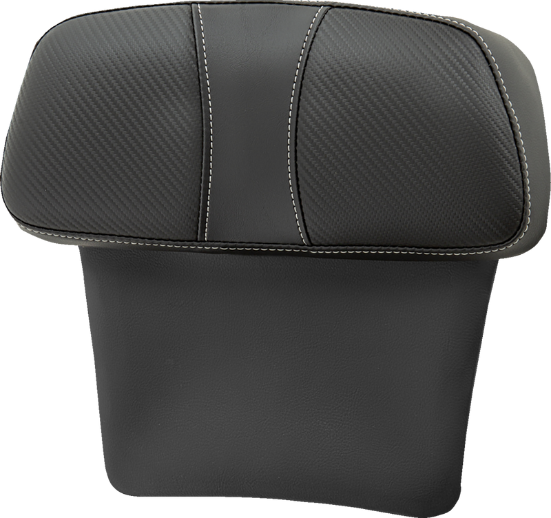 Chopped Tour Pak Backrest Pad - Dominator - Black w/ Carbon Fiber Inset - FLT/FLH '14-'23