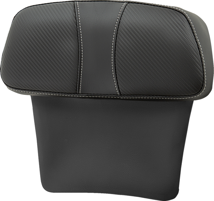 Chopped Tour Pak Backrest Pad - Dominator - Black w/ Carbon Fiber Inset - FLT/FLH '14-'23