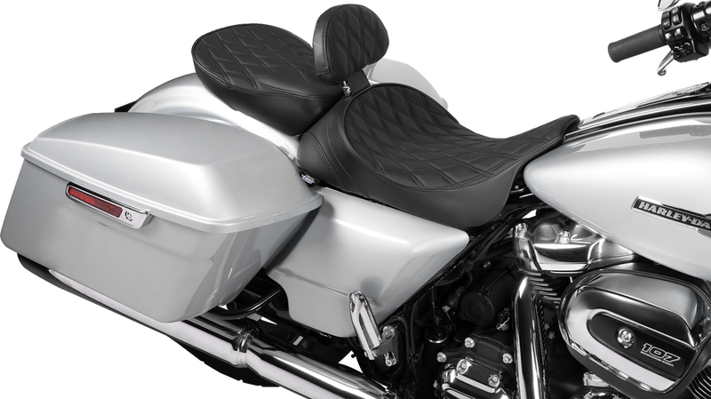 EZ Glide II Backrest - Small - Vinyl - Double Diamond Black Stitch