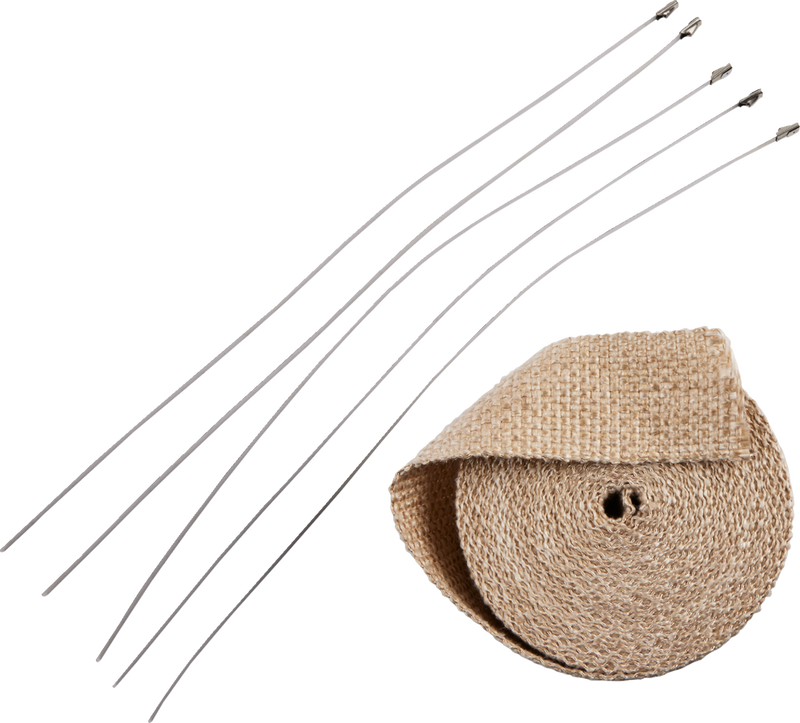 Exhaust Heat Wrap Kit with Ties - Tan - 2" x 25'