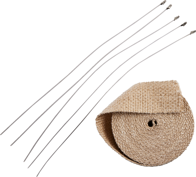 Exhaust Heat Wrap Kit with Ties - Tan - 2" x 25'