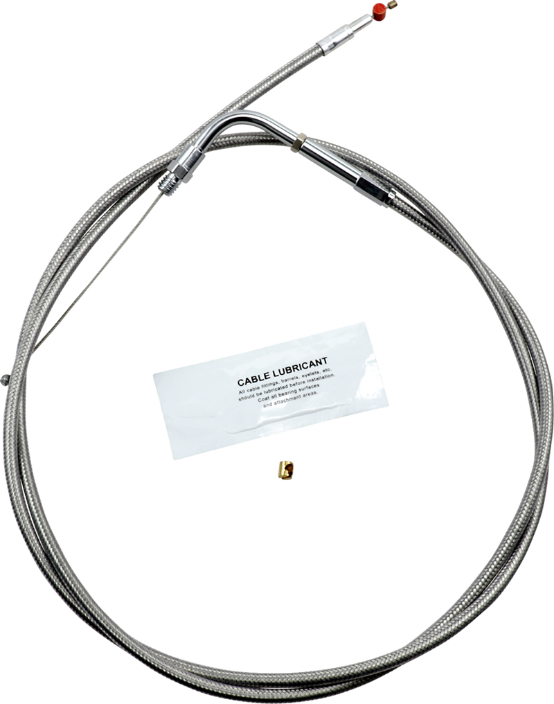 Stainless Steel Throttle Cable - +12" - '90-'95 Touring