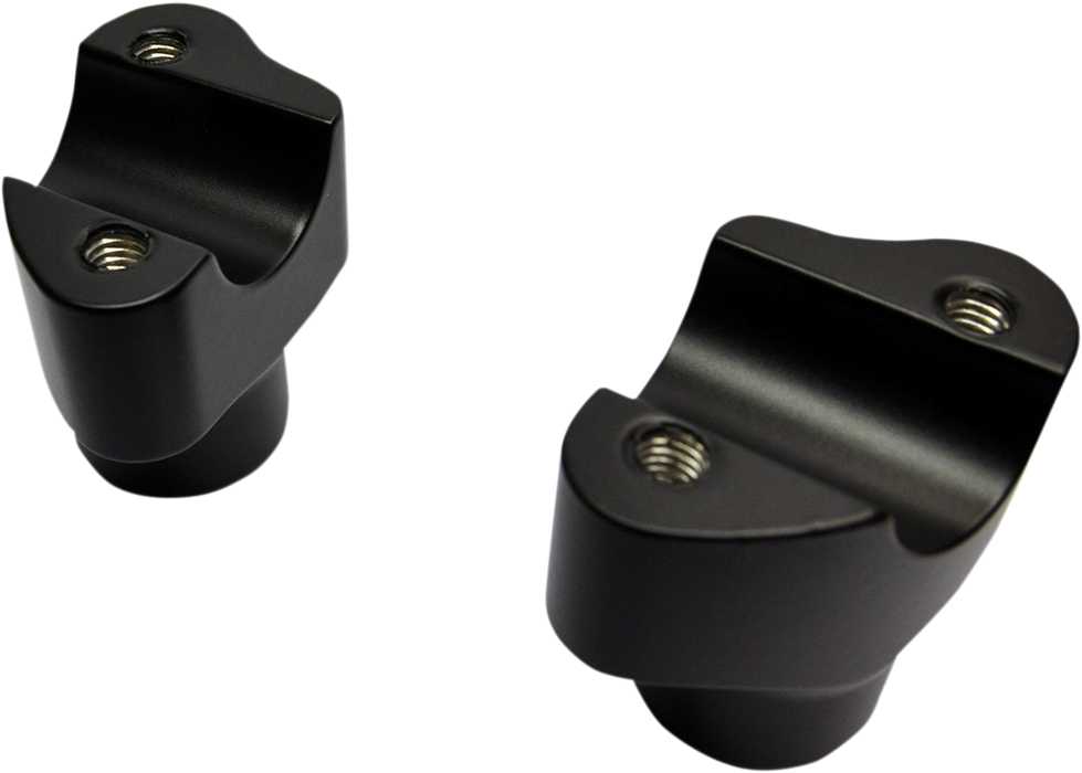 Buffalo Billet Aluminum Handlebar Risers - 1-1/2" - Flat Black