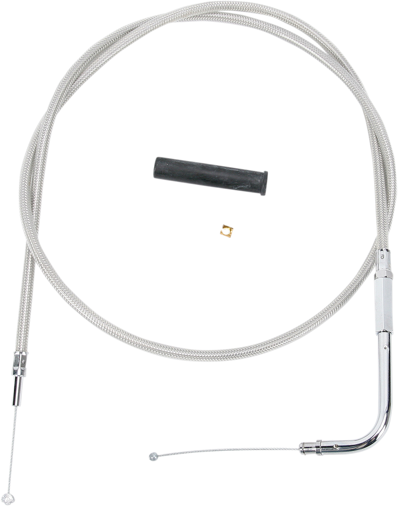 Stainless Braided Throttle Cable - 34-3/4"