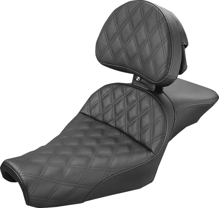 Explorer Seat - With Backrest - Lattice Stitched - Black - XL '04-'22