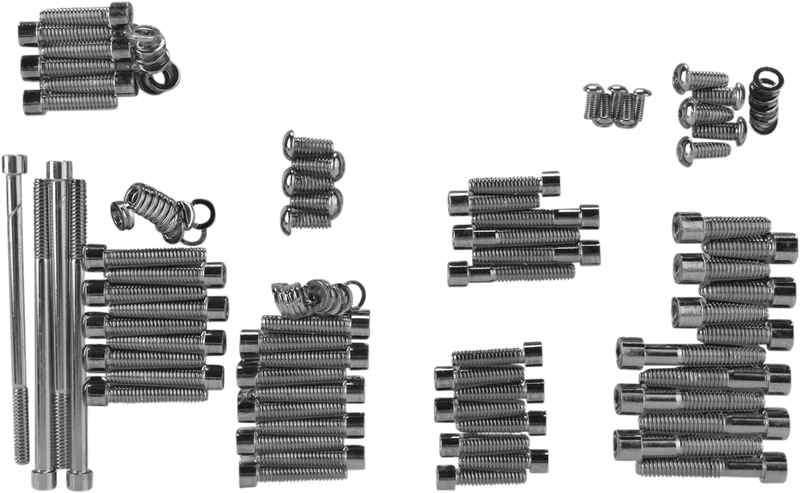 Bolt Kit - Complete Motor - Smooth/Socket-Head - Black/Chrome - '07-'17 Softail/Dyna
