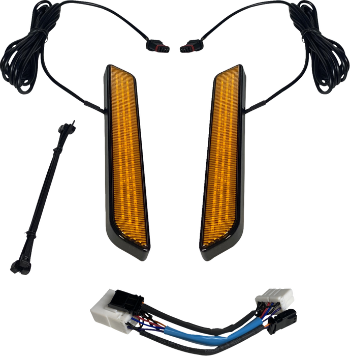LED Fork Light - Amber - Black