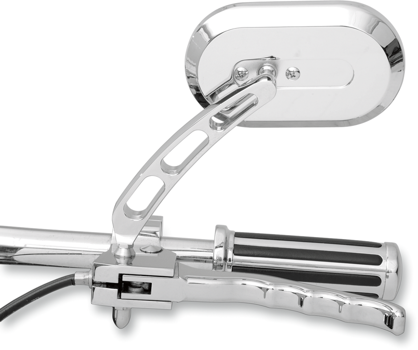 Mirror - Side View - Oval - Chrome - Left - Each