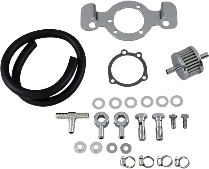Crankcase Breather with Support Bracket Kit - Sportster