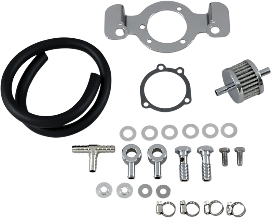 Crankcase Breather with Support Bracket Kit - Sportster