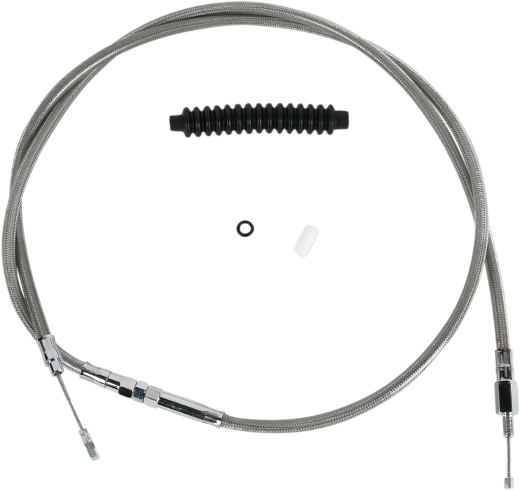 High-Efficiency Braided Stainless Steel Clutch Cable - 60"