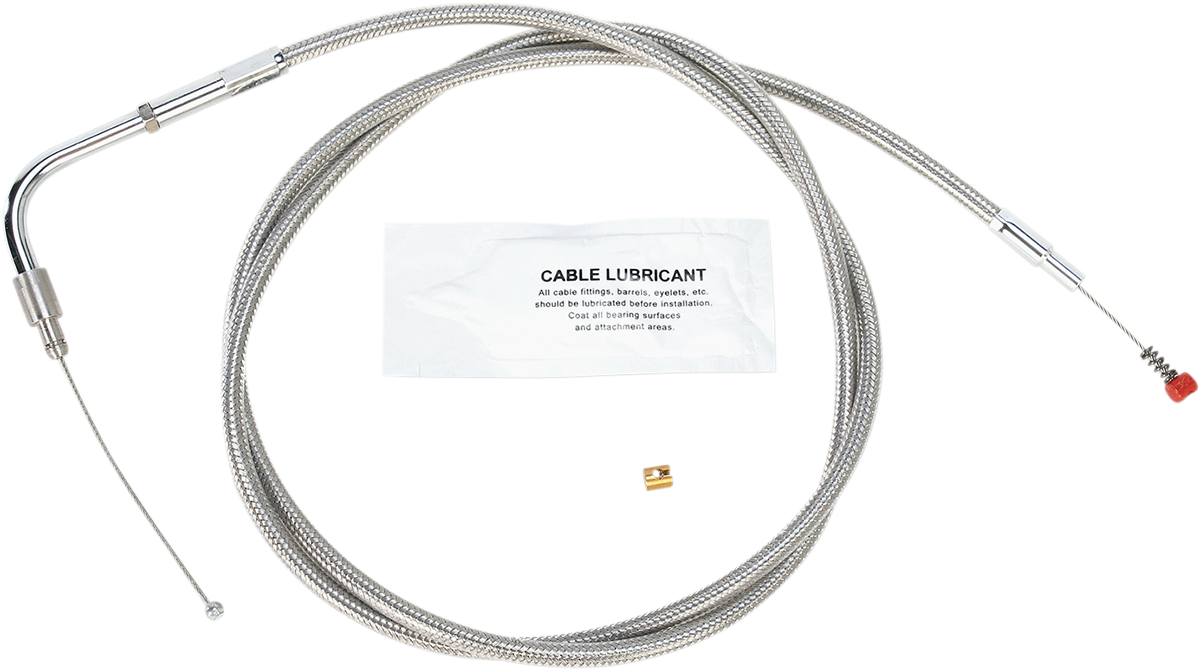 Stainless Steel Idle Cable - +8" - '02-'07 Touring